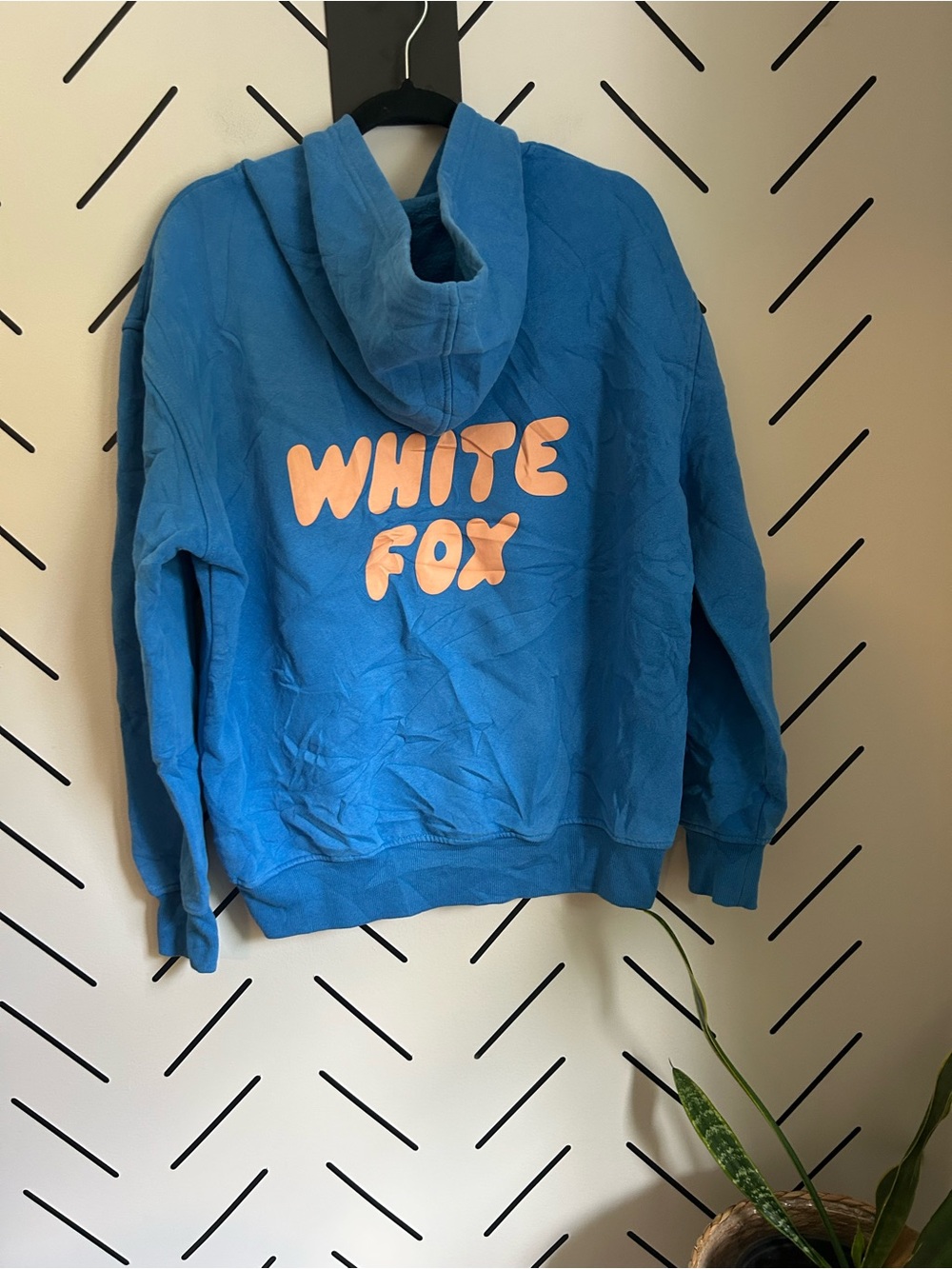 White Fox Boutique Offstage Hoodie In Azure Unisex s/m oversized
